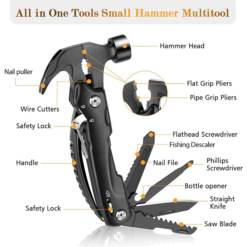 Ultimate Multitool Hammer Portable Survival Gear Camping Tool For Outdoor Adventures 6