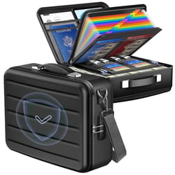 heavy duty portable fireproof document box with combination lock secure document organizer file box for home, travel