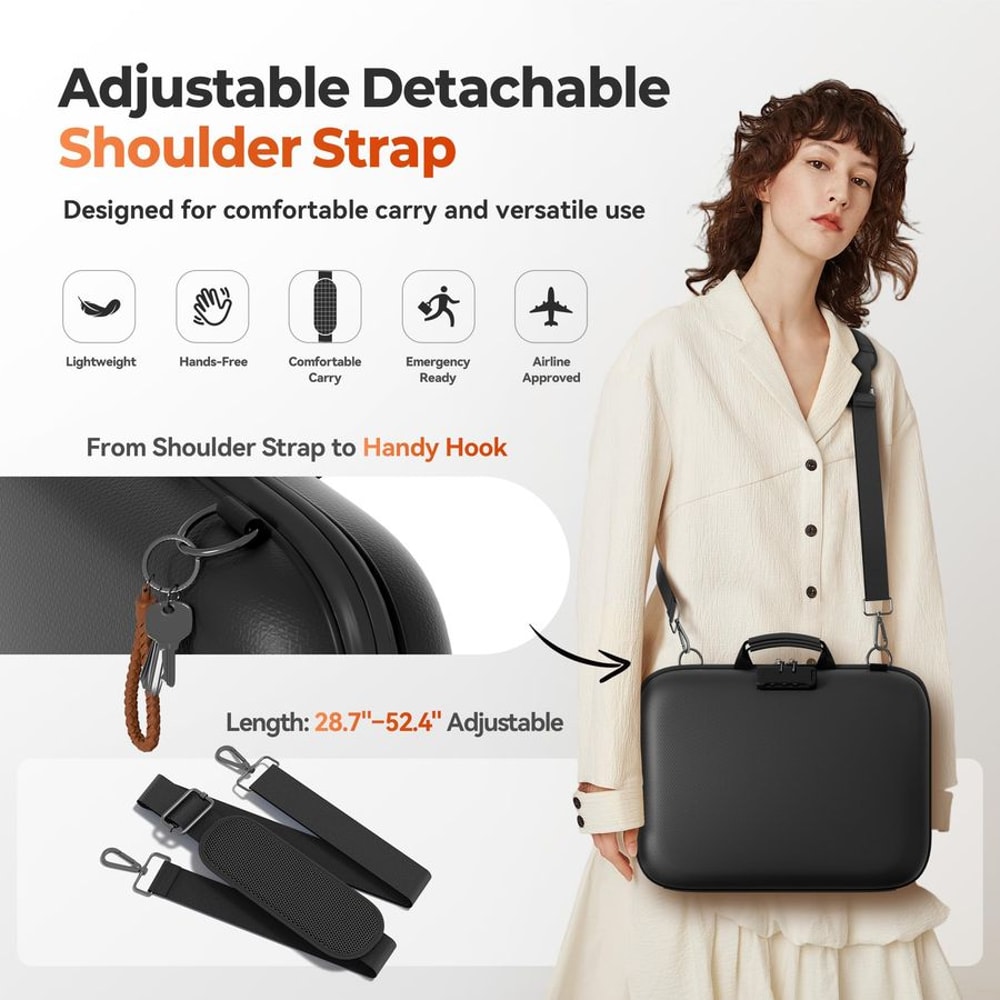 Premium Document Box With Combination Lock Portable Document Safe File Organizer 5