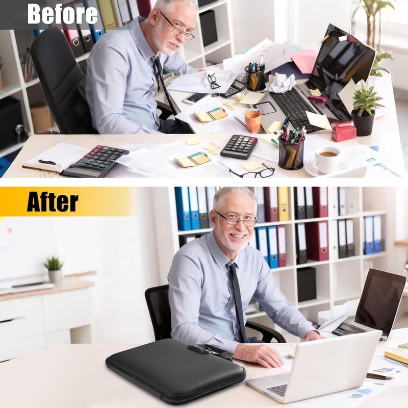 Fireproof Document Box With Lock Waterproof Hard Case Organizer For Legal Files Valuables Laptop 1