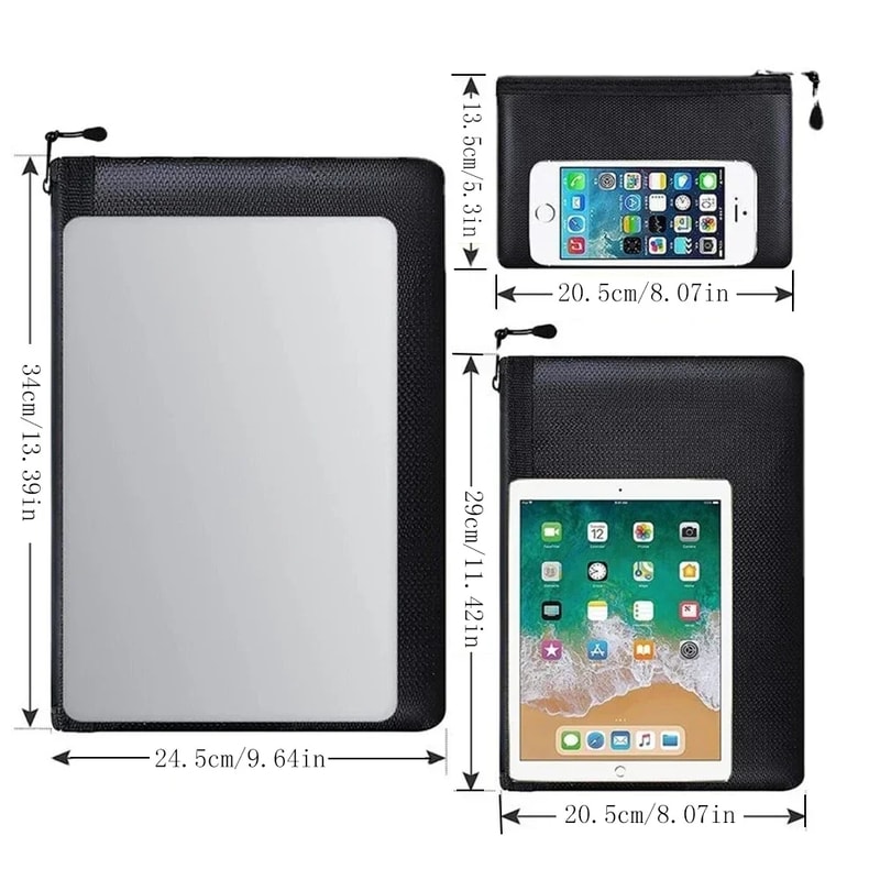 Flame Resistant Waterproof Money Bag Fireproof Document Pouch For Cash Deposit Storage 6