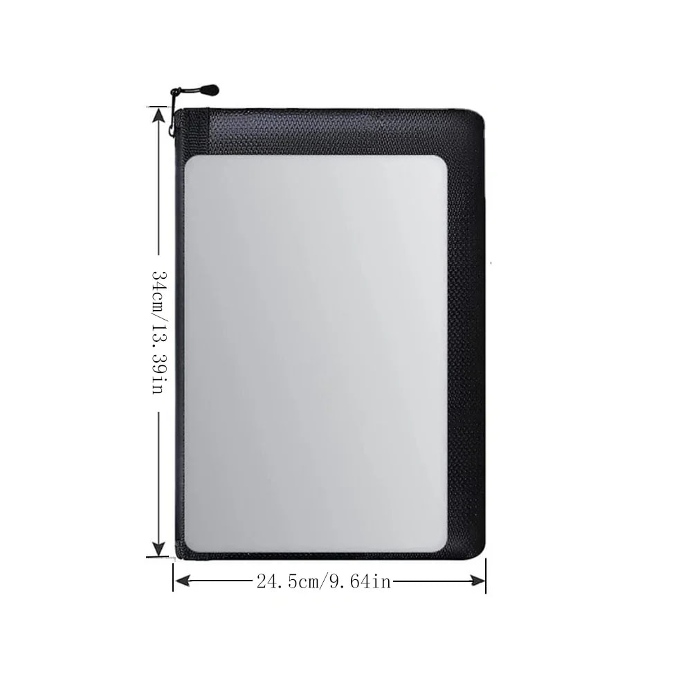 Flame Resistant Waterproof Money Bag Fireproof Document Pouch For Cash Deposit Storage 3