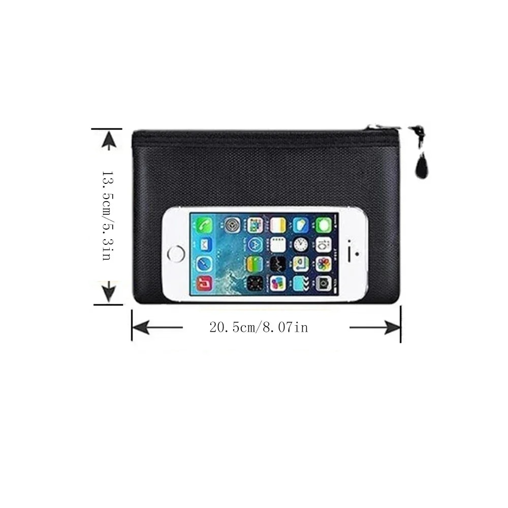 Flame Resistant Waterproof Money Bag Fireproof Document Pouch For Cash Deposit Storage 5