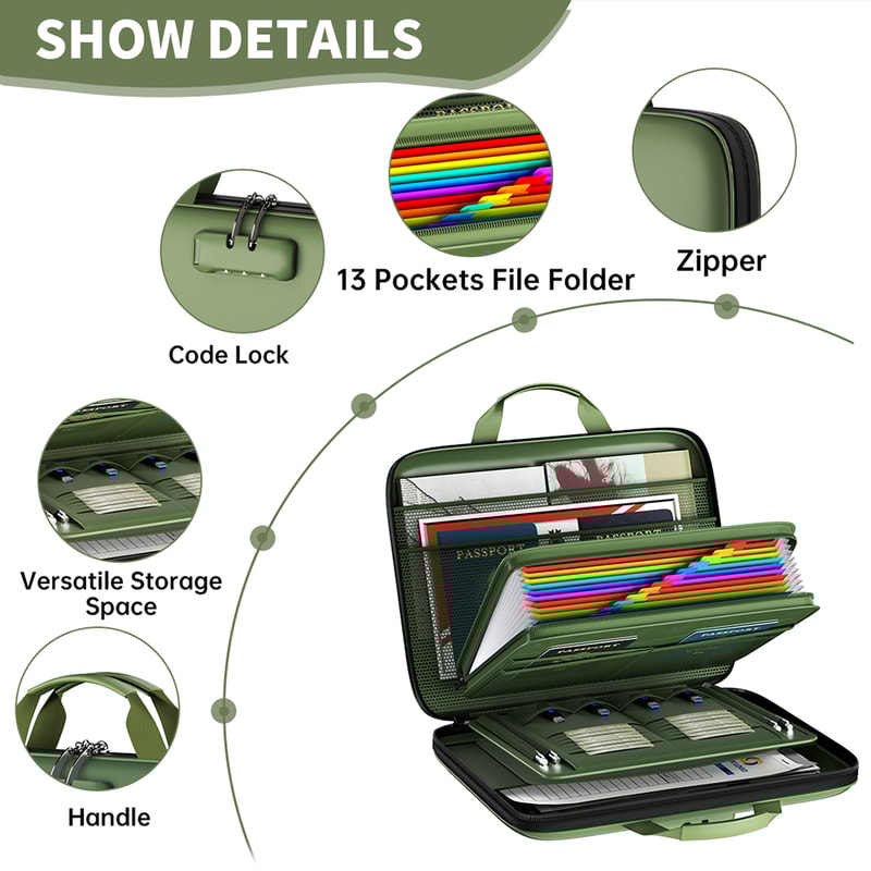 Waterproof Document Storage Box With Lock Heavy Duty File Organizer Protective Case 2