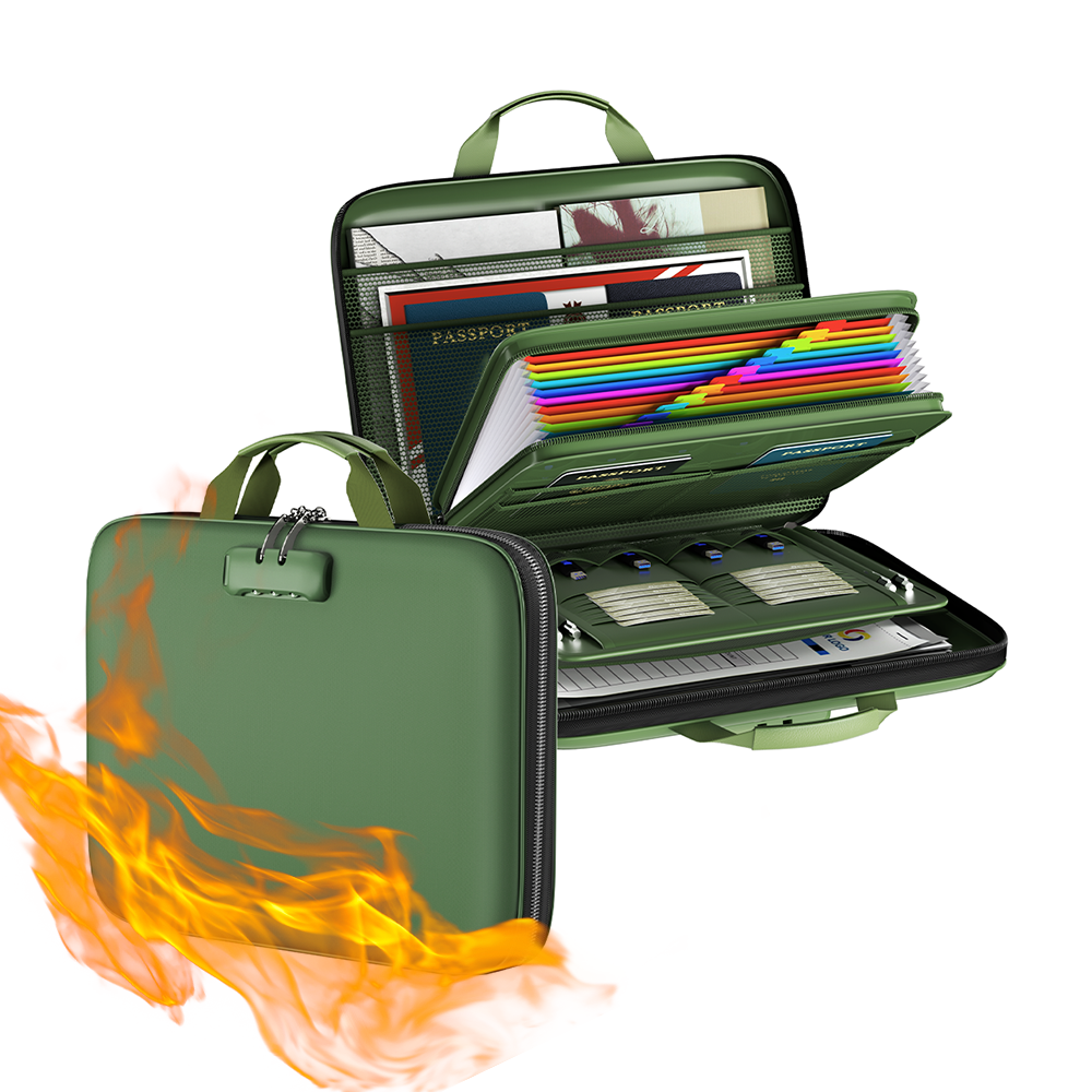 Waterproof Document Storage Box With Lock Heavy Duty File Organizer Protective Case 5