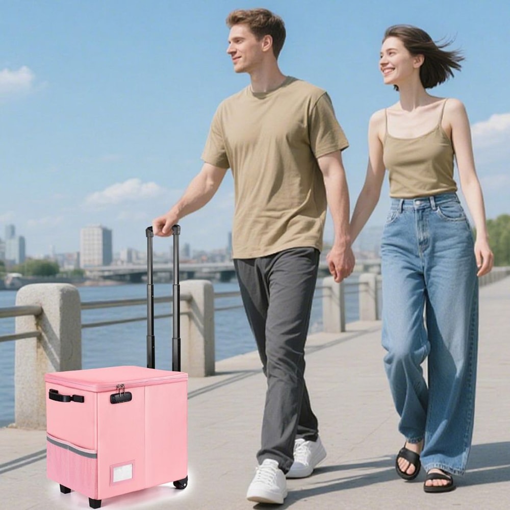 Mobile Document Box With Wheels Secure Rolling File Cabinet 2