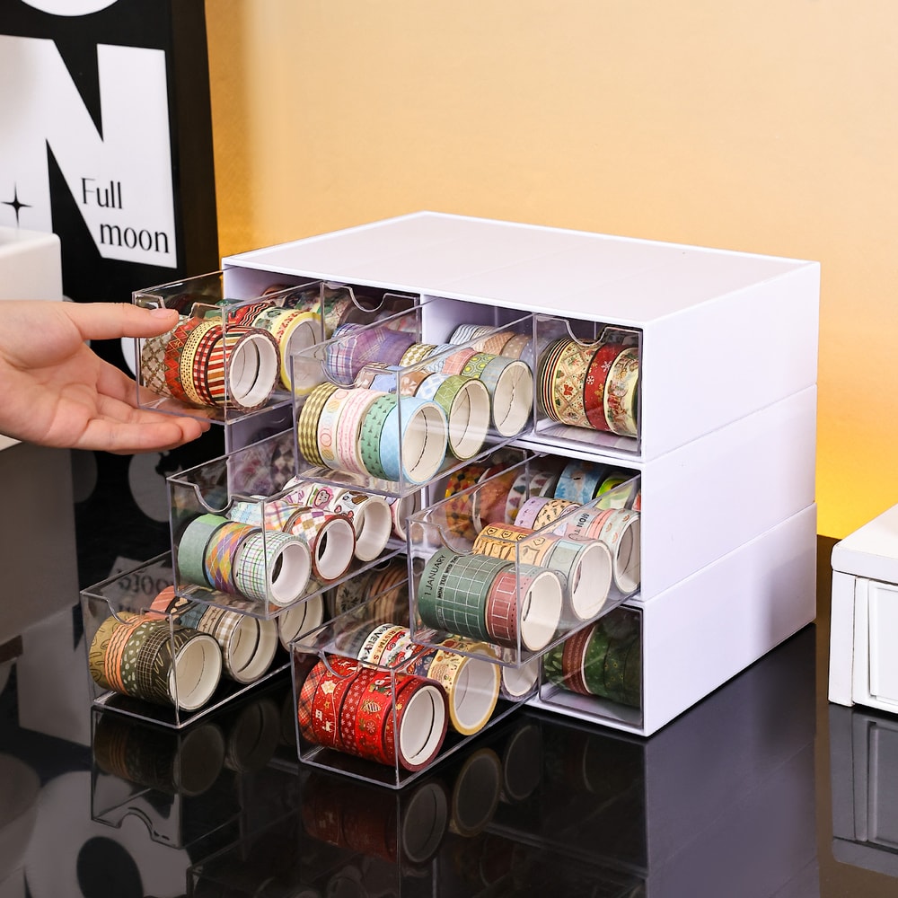 Clear Acrylic Drawer Organizer Desktop Storage Box Stackable Desk Organizer Stationery Organizer 1