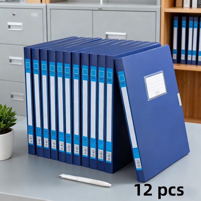 Foldable File Folder Storage Box Durable Plastic Document Organizer Box With Adhesive Closure For H 4