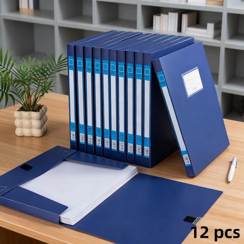 Foldable File Folder Storage Box Durable Plastic Document Organizer Box With Adhesive Closure For H 2