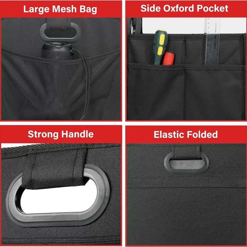 Premium Foldable Storage Box Large Capacity Oxford Cloth Car Trunk Organizer 9