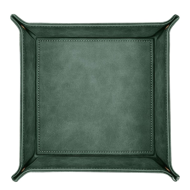 Desktop Organizer Leather Storage Box PU Remote Control Key Organizer 2