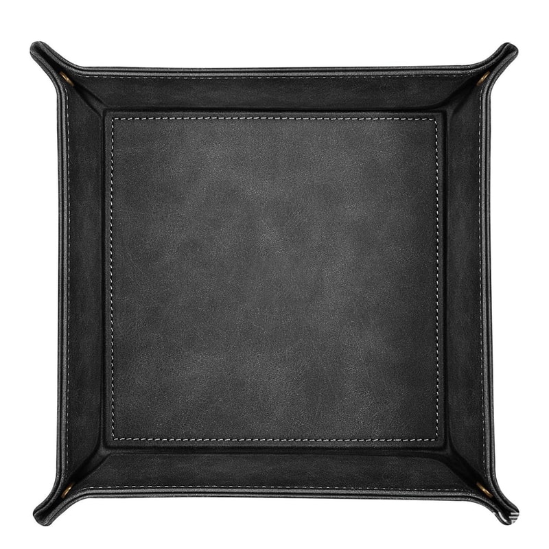 Desktop Organizer Leather Storage Box PU Remote Control Key Organizer 1