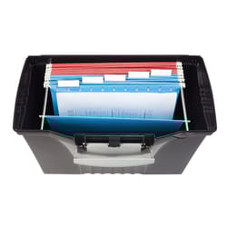 letter & legal file storage box with organizer lid durable plastic file storage box for hanging folders