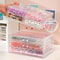 Stackable Clear Desk Organizer Plastic Drawer Organizer For Makeup Office Craft Storage 5