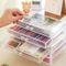 Stackable Clear Desk Organizer Plastic Drawer Organizer For Makeup Office Craft Storage 7