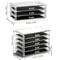 Stackable Clear Desk Organizer Plastic Drawer Organizer For Makeup Office Craft Storage 6