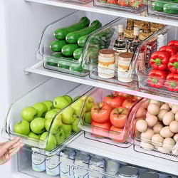 transparent refrigerator storage box space saving fridge organizer for cabinets & shelves
