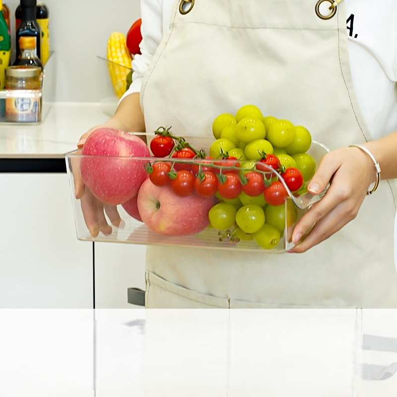 Transparent Refrigerator Storage Box Space Saving Fridge Organizer For Cabinets Shelves 5