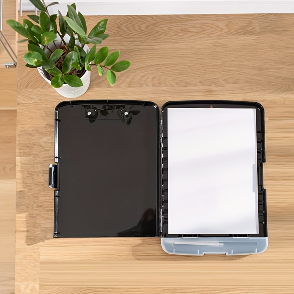 Document Organizer Box With Pen Slot Desktop Writing Board Durable Desktop File Storage Box 3