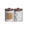 Bathroom Storage Jars Set Clear Plastic Apothecary Jars Qtip Holder Organizer 3