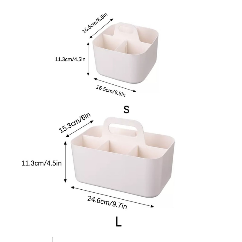 Desktop & Cosmetic Organizer with Portable Handle Multi Use Pen Holder