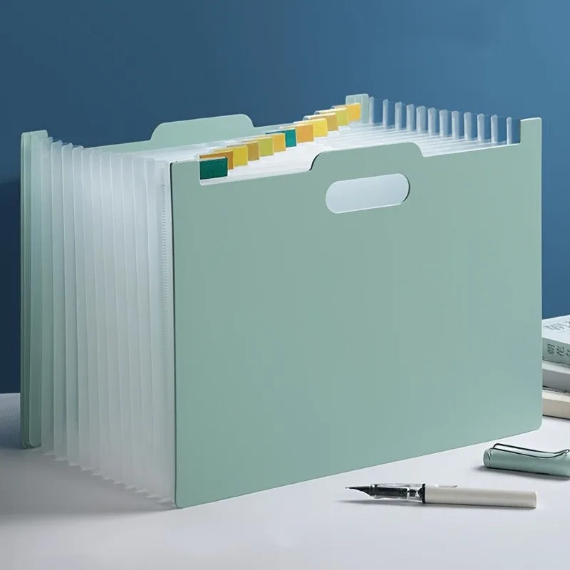 Foldable File Organizer Desk Storage Box With Label Pockets For Home Office 8