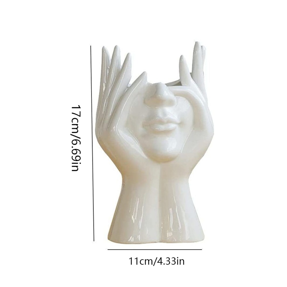 Creative Human Body Makeup Brush Holder Artistic Desk Organizer 3