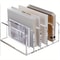 Acrylic Desktop Organizer Vertical File Holder Laptop Stand For Multi Device Storage 4