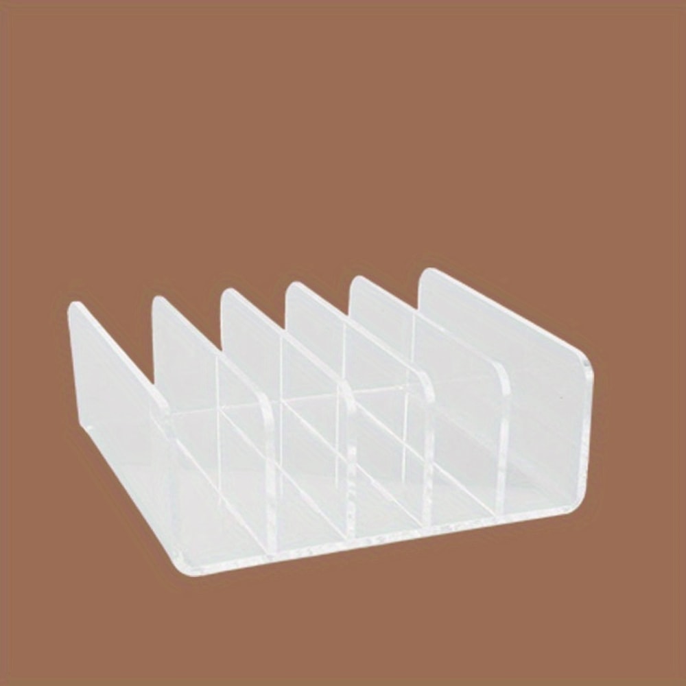 Acrylic Desktop Organizer Vertical File Holder Laptop Stand For Multi Device Storage 6