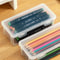Clear Pencil Case Art Supply Organizer Portable Pastel Storage Box 4