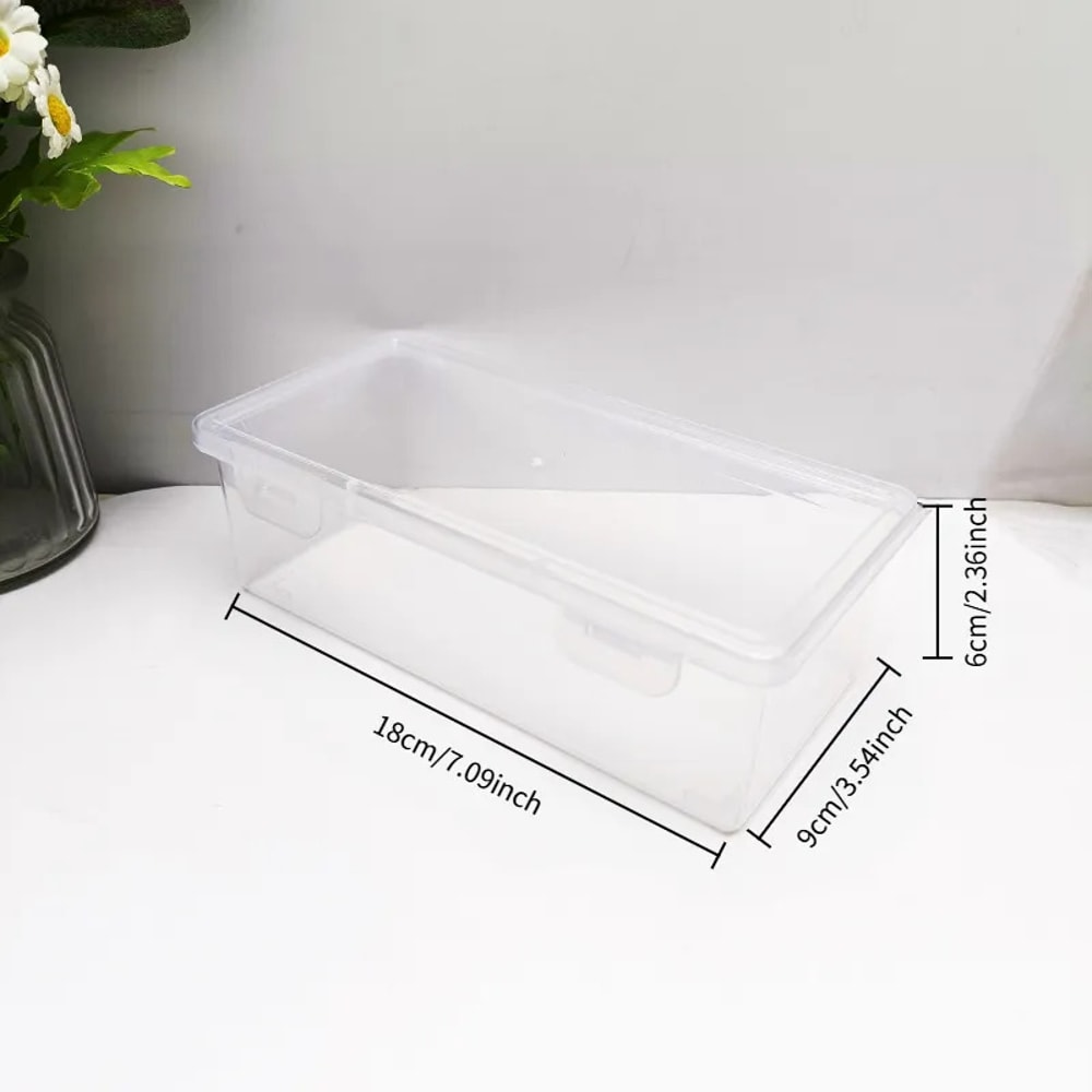 Clear Pencil Case Art Supply Organizer Portable Pastel Storage Box 3
