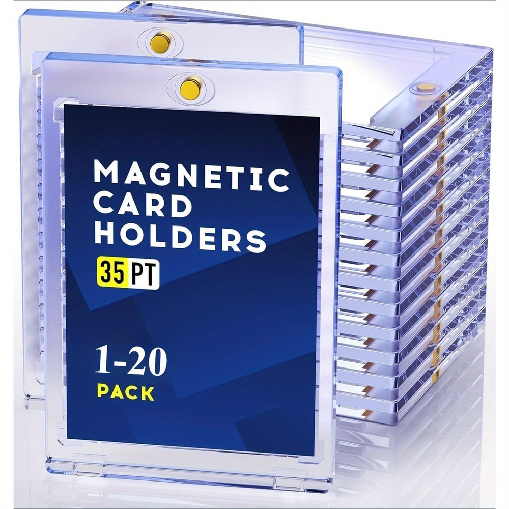 Premium Magnetic Card Holder One Touch Trading Card Protector UV Safe Display Case 0