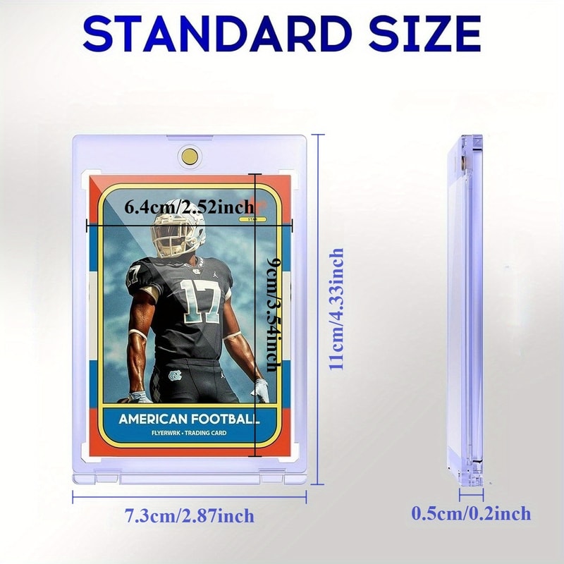 Premium Magnetic Card Holder One Touch Trading Card Protector UV Safe Display Case 4