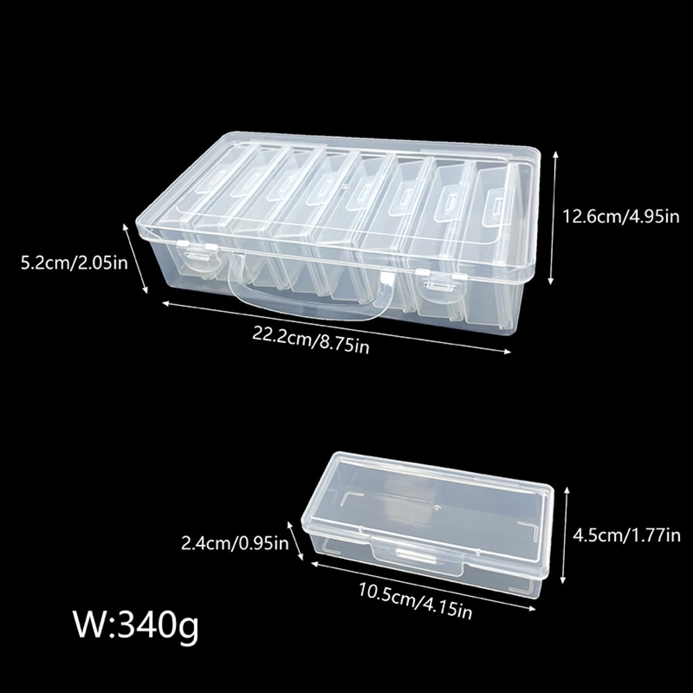 Clear Grid Jewelry Organizer Box Portable Storage Box For Beads Crafts And Accessories 5