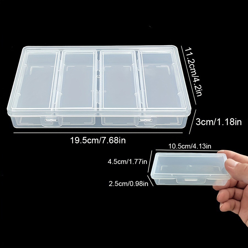 Clear Grid Jewelry Organizer Box Portable Storage Box For Beads Crafts And Accessories 7