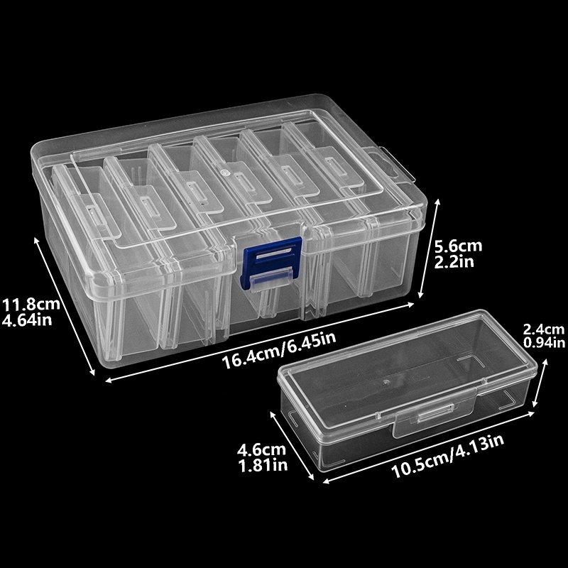 Clear Grid Jewelry Organizer Box Portable Storage Box For Beads Crafts And Accessories 3