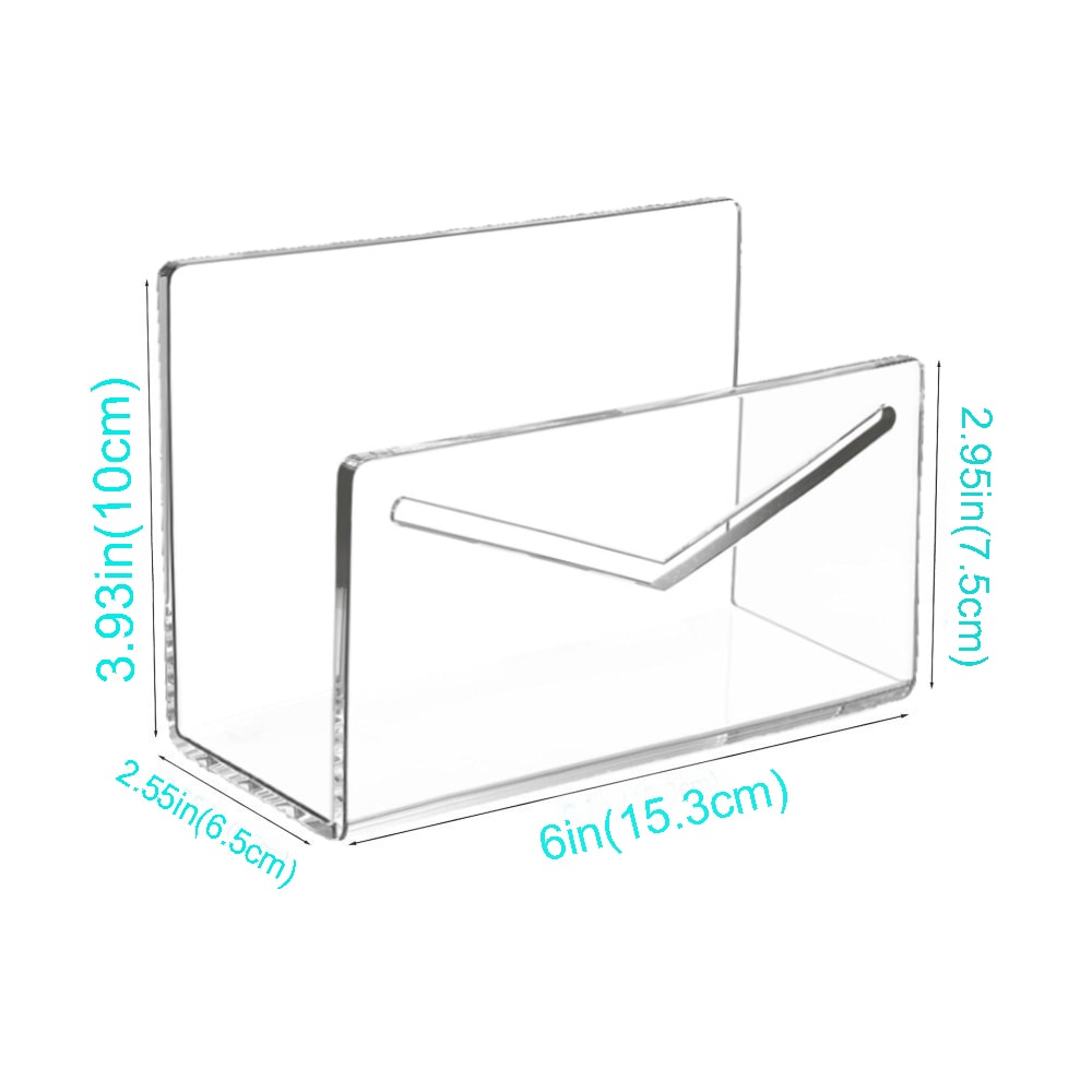 Acrylic Desk Organizer Mail Holder Clear Desktop File Sorter Rack 3