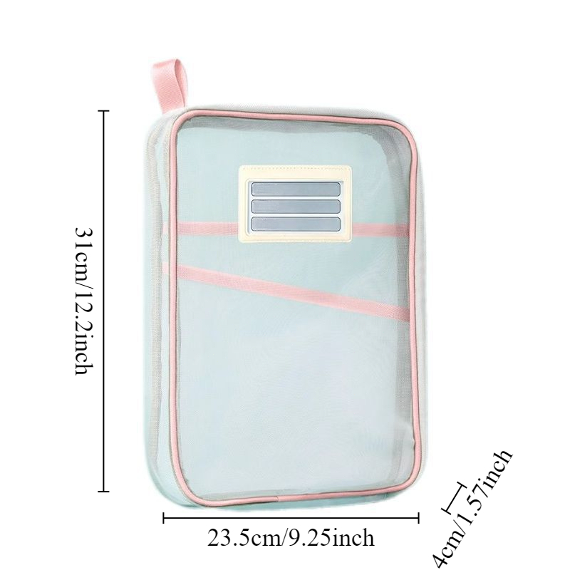 Double Zipper Large Capacity File Organizer Bag For School Office Document Storage 5