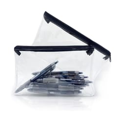 clear waterproof pencil case set transparent pvc storage pouch for travel makeup & office essentials