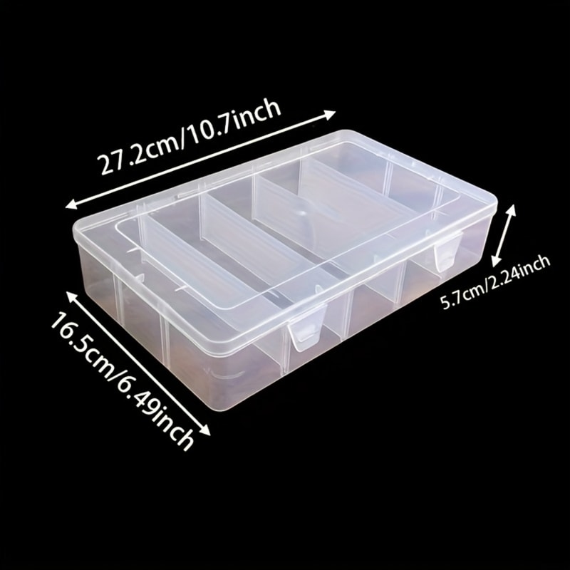 Adjustable Plastic Storage Box With Dividers Large Capacity Desktop Organizer For Crafts Tools 6
