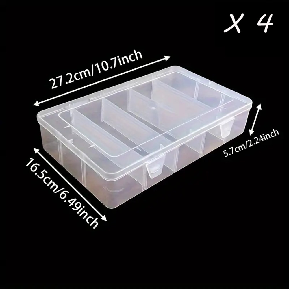 Adjustable Plastic Storage Box With Dividers Large Capacity Desktop Organizer For Crafts Tools 8