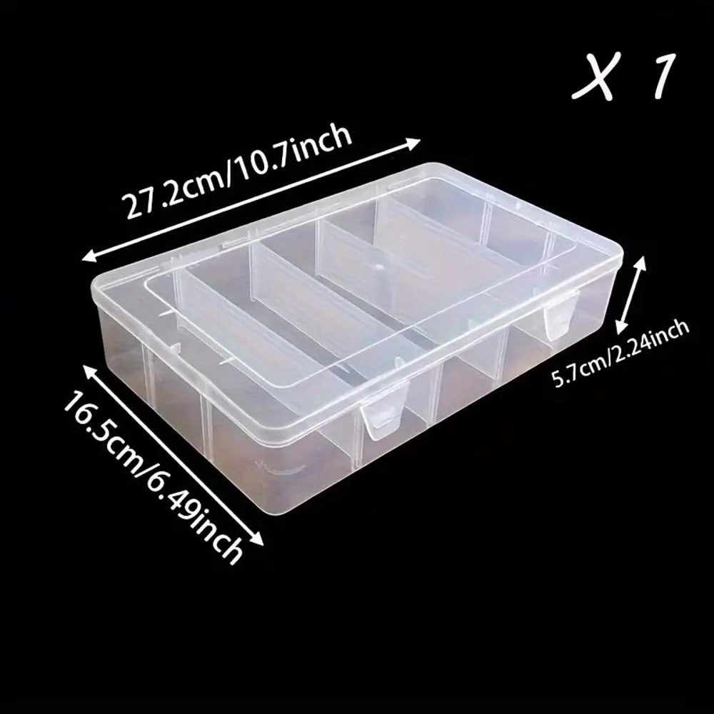 Adjustable Plastic Storage Box With Dividers Large Capacity Desktop Organizer For Crafts Tools 4