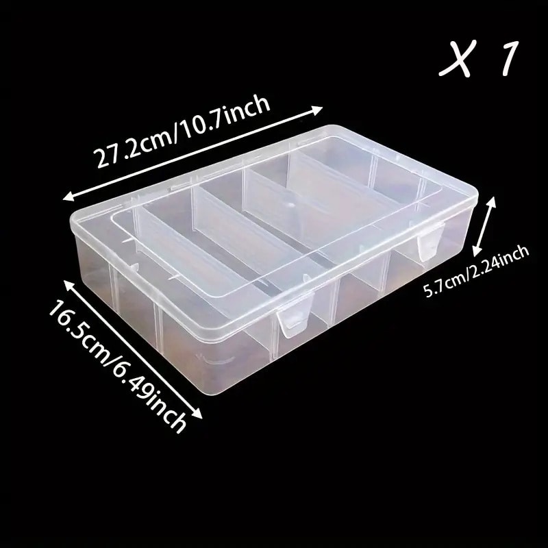 Adjustable Plastic Storage Box With Dividers Large Capacity Desktop Organizer For Crafts Tools 4