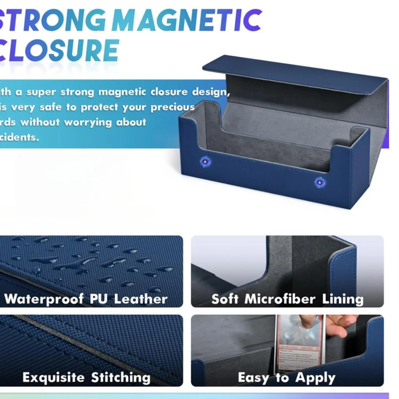 Magnetic Trading Card Storage Box Organizer For Cards Durable Deck Case Protector 7