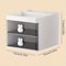 Transparent Rabbit Handle Makeup Organizer Drawer For Desk Storage Jewelry Cosmetics Box 2