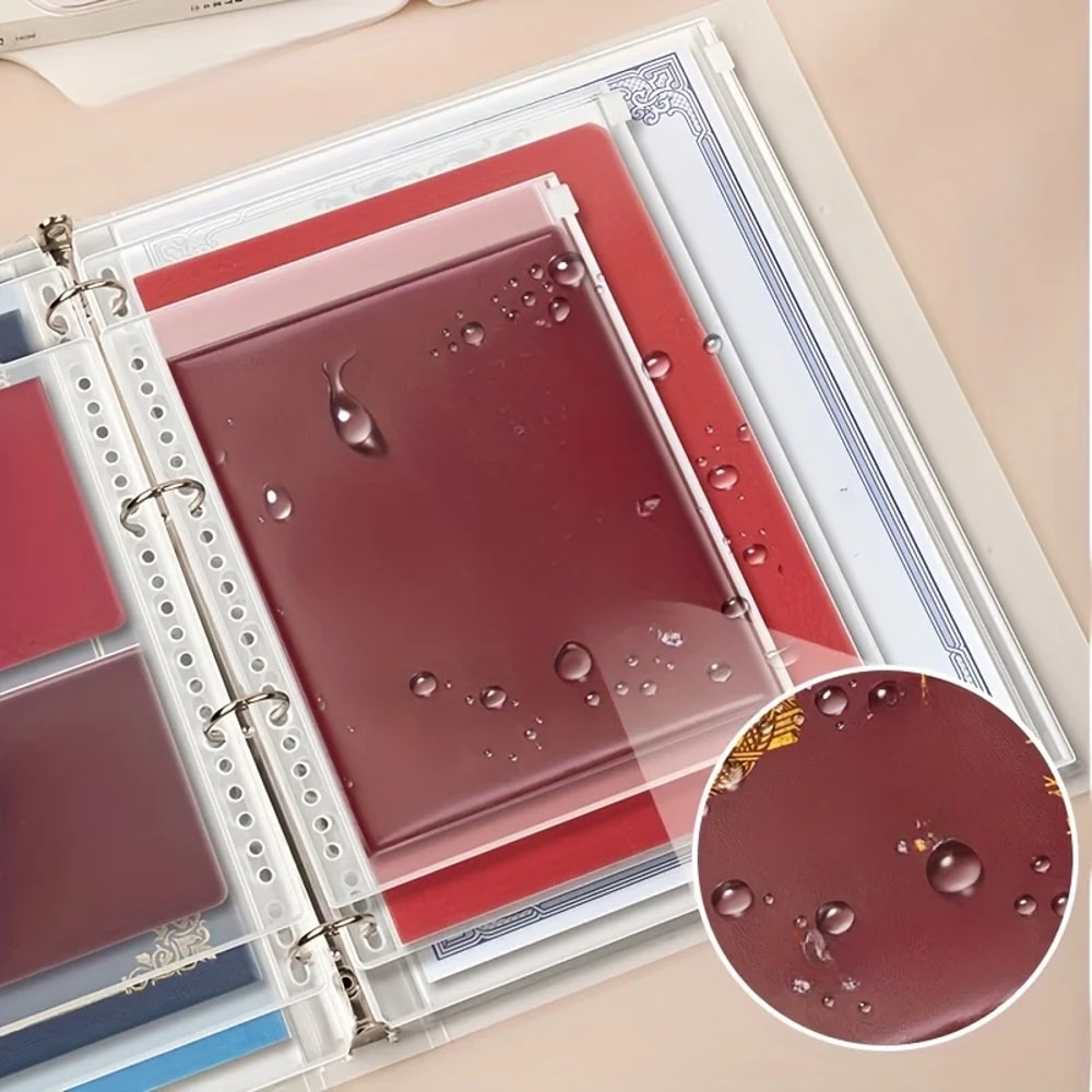 Waterproof Zipper File Organizer Bag For Documents Makeup School Storage 5