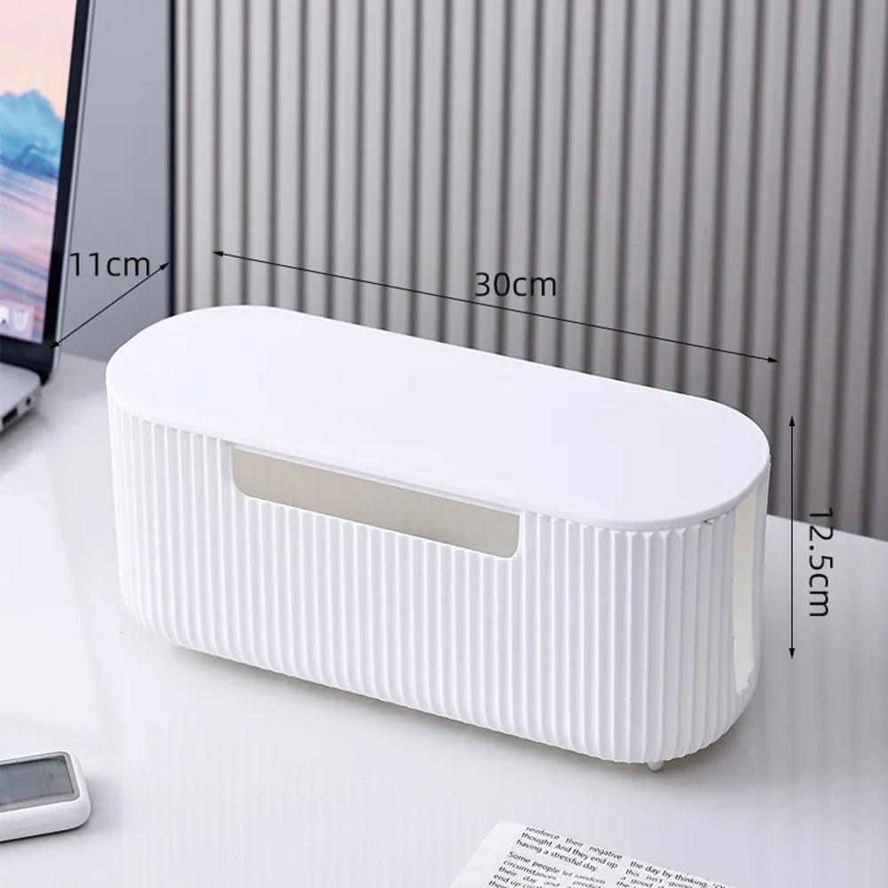Cable Management Box Power Strip Organizer For Desk Clean Cord Storage 2