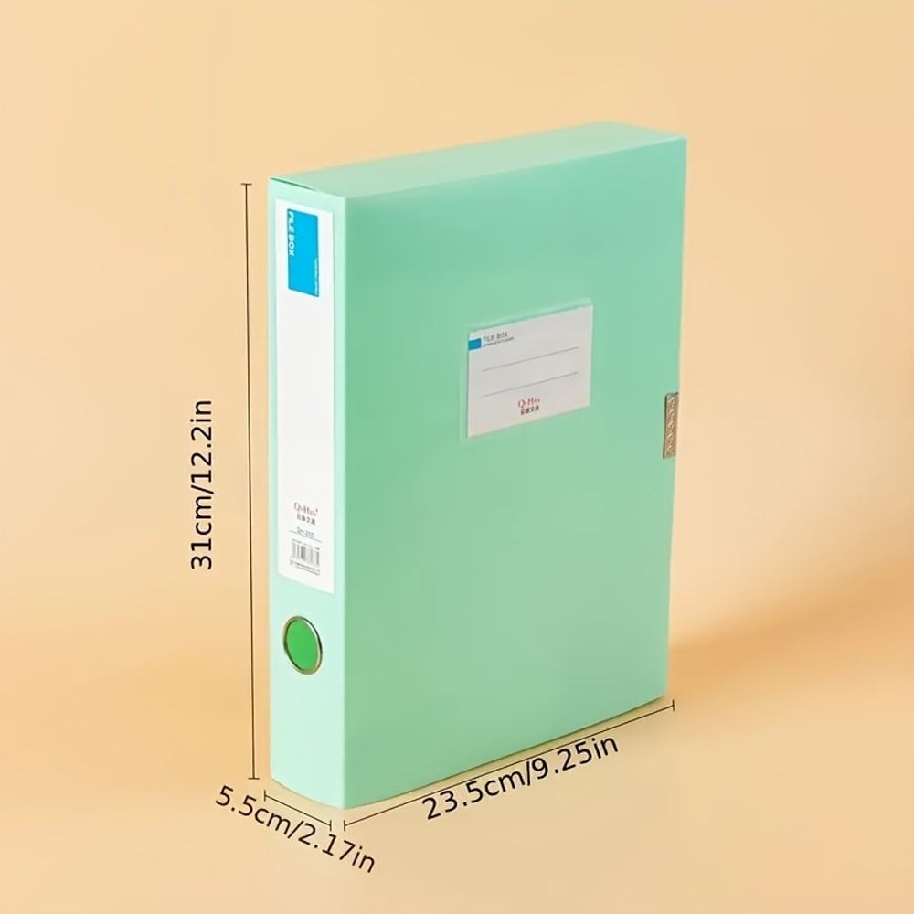 Vertical Large Capacity File Storage Box With Tabs Durable PP Office Organizer 6