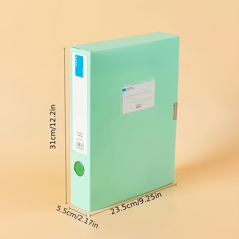 Vertical Large Capacity File Storage Box With Tabs Durable PP Office Organizer 6