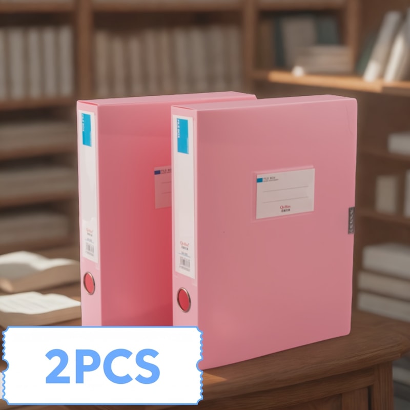 Vertical Large Capacity File Storage Box With Tabs Durable PP Office Organizer 9